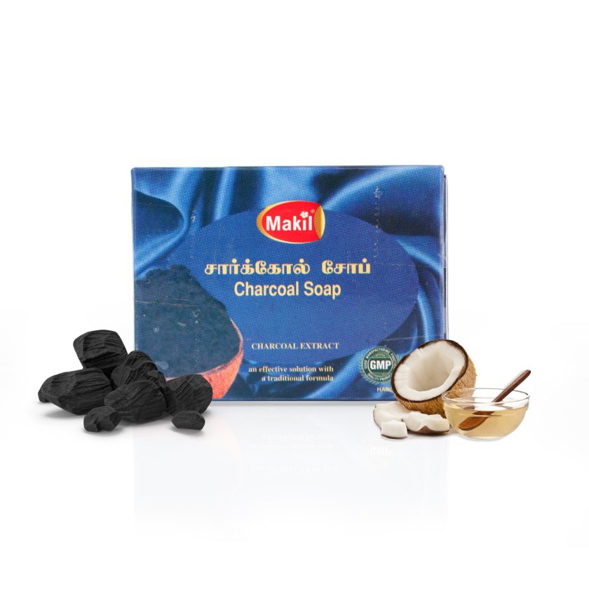 MAHIL Handmade Herbal Charcoal Bath Soap - 75g - Image 4